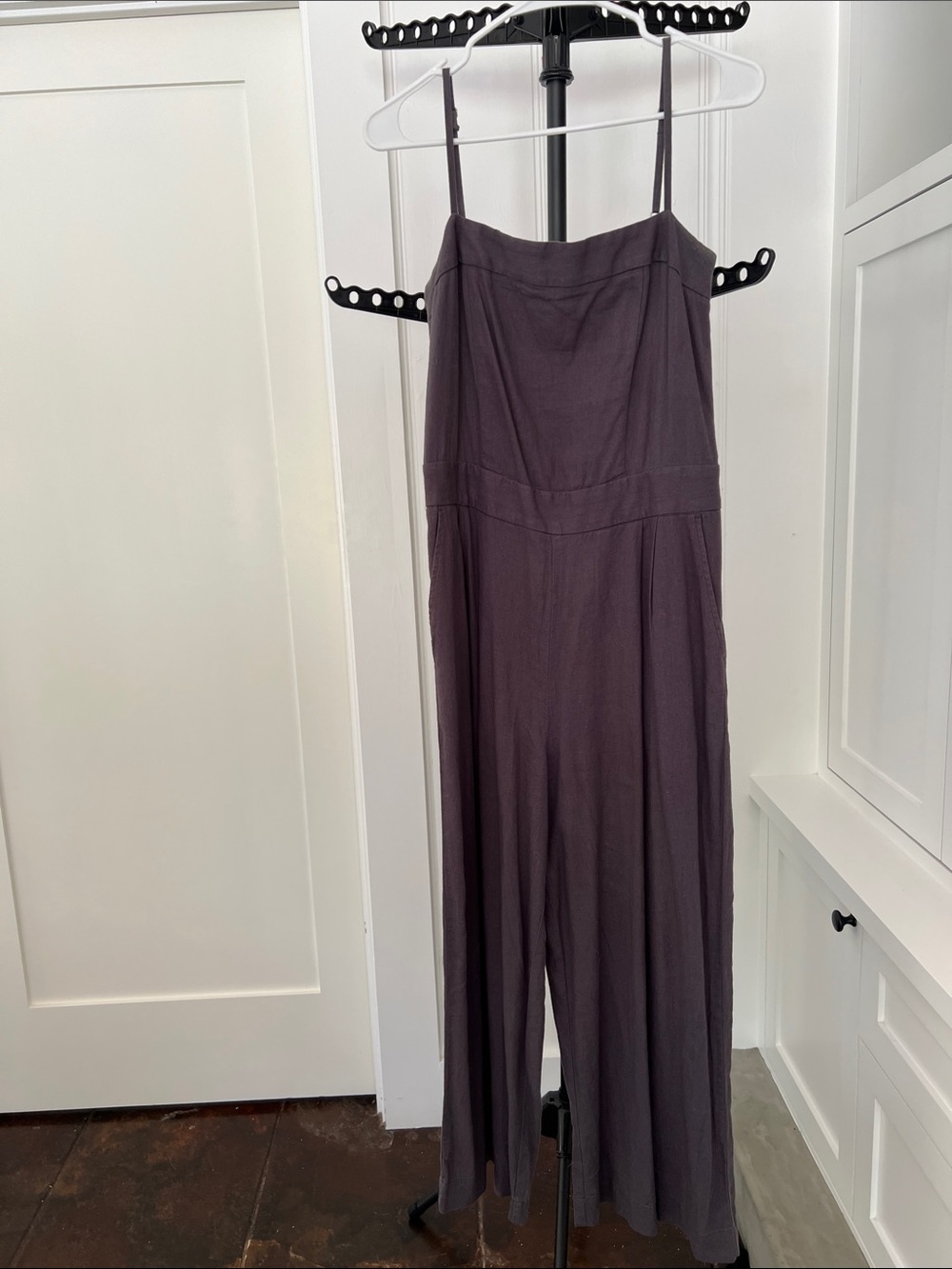 Susina Plum Sleeveless Wide-Leg Jumpsuit